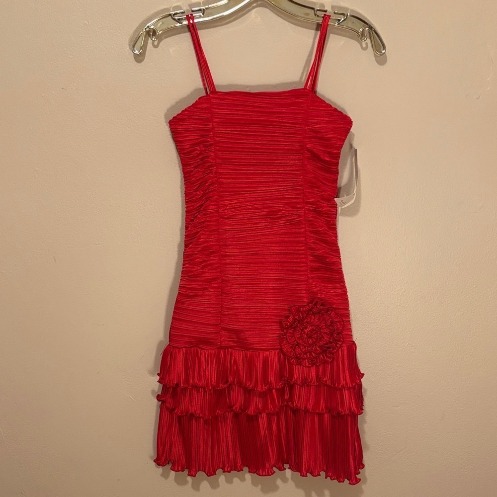 Cinderella Scarlet Ruffled Formal Dress